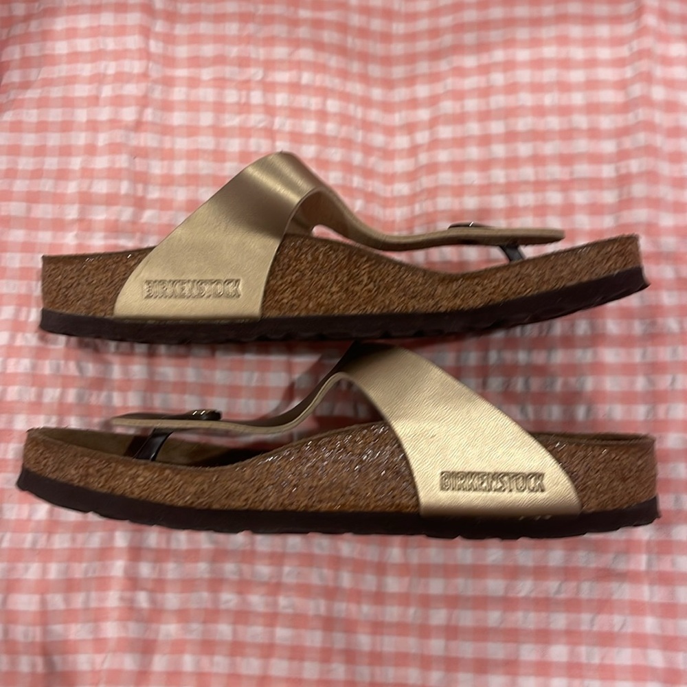 Birkenstocks Gizeh Birko flor Gold SZ 38 - Picture 3 of 7